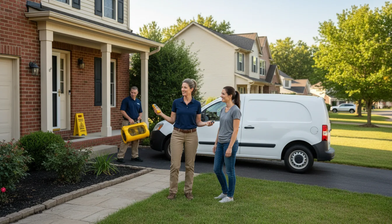 Residential water damage restoration in Bushland, TX